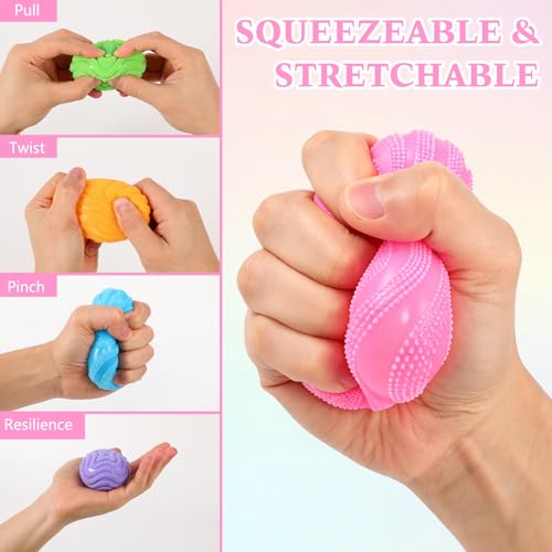 KOSIMI Fuzz Ball Pink Squishy Stress Ball – Soft Fidget Toy for Anxiety Relief and Focus