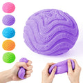 KOSIMI Purple Fuzz Ball Squishy Stress Ball – Soft Fidget Toy for Anxiety Relief