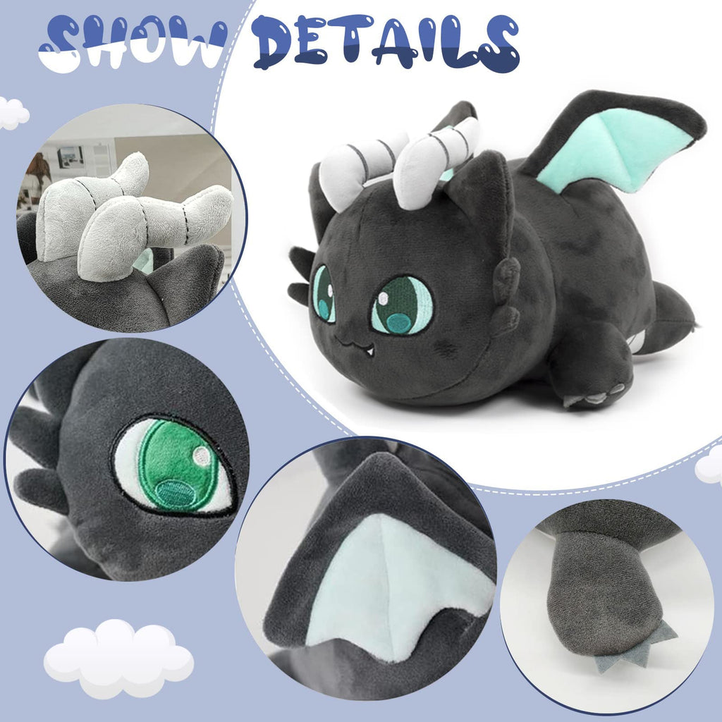 KOWSI Dragon Cat Plush – Fantasy Kawaii Squishy Stuffed Animal Collectible