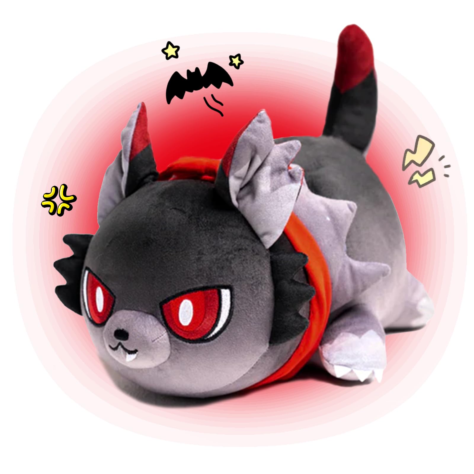 KOWSI Werewolf Cat Plush Toy – Fantasy Mini Squishy Figure, Kawaii Stuffed Animal Collectible for Kids