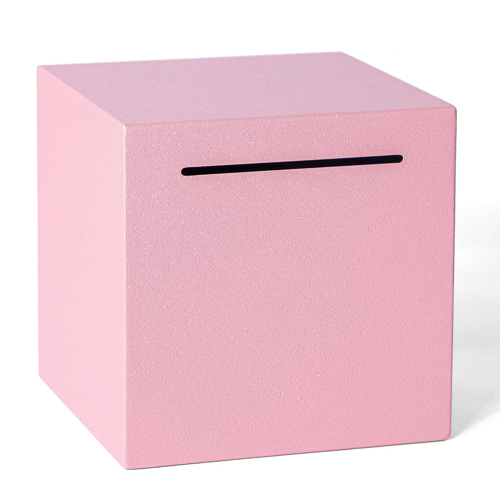 Kozsort Unbreakable Stainless Steel Piggy Bank for Adults - Pink, 4.72 Inch, Must Break to Open