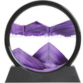 KPNUWN Moving Sand Art Liquid Motion – 7-Inch Purple Deep Sea Sandscape Desktop Decor