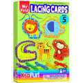 KRAFUN Safari Lacing Cards Kit – 5 Animal Fine Motor Activity for Toddlers Age 3+