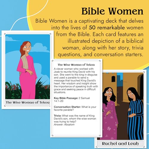 Kulture Games Bible Women – Christian Card Game with 50 Bible Stories, Trivia & Matching Game