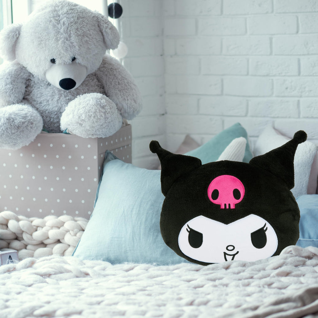 Kuromi Plush Cushion Pillow - 12.4x11 Inch Sanrio Kawaii Throw Pillow by Get Trend