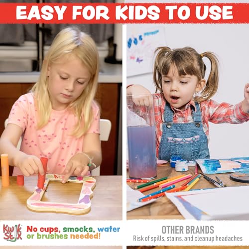 Kwik Stix Cuties: 12 Kawaii Washable Paint Sticks – Non-Toxic, Quick-Drying Solid Tempera for Kids
