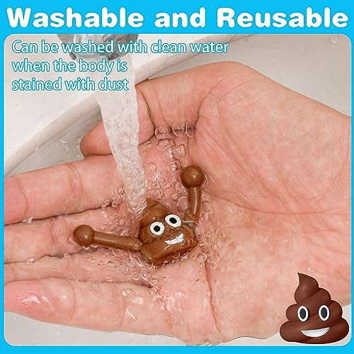 KXCOFTXI 60-Piece Finger Slingshot Prank Set – 10 Slingshots + 50 Reusable Poop Bullets for Halloween Gags