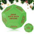 kykake Santa Swap Gift Exchange Dice - 3-Inch Cube with 12 Sides for Family Christmas Party Games