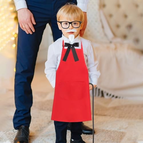 Kyson Kids Chef Costume Kit – 5-Piece Set with Apron, Bowtie, Glasses, Mustache & Cane