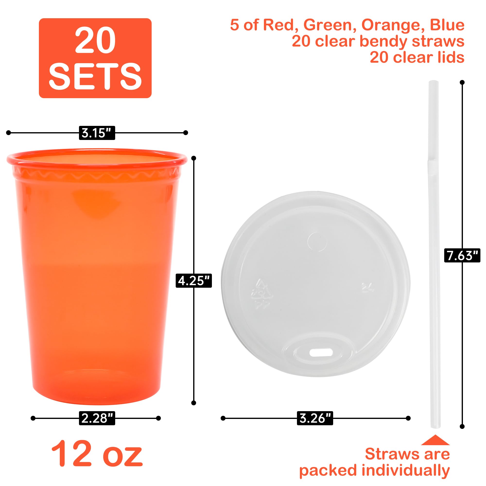 L LIKED 12 oz Sippy Cups 20-Pack: Spill-Proof, BPA-Free, Assorted Colors