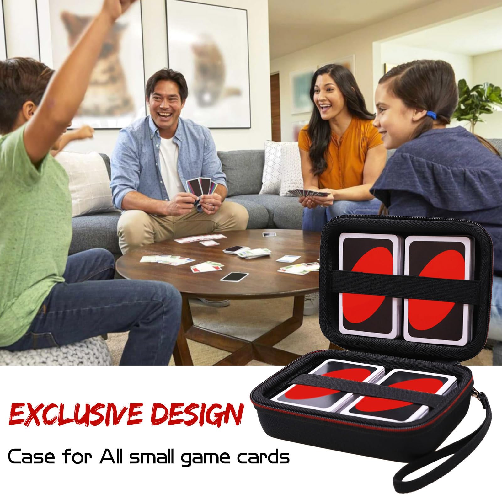 L LTGEM 300+ Card Game Case - Purple, Hard EVA, Fits Pokemon UNO Phase 10 and More (Case Only)