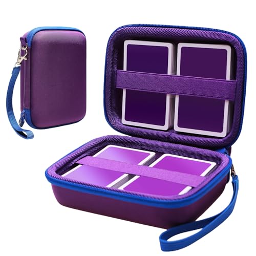 L LTGEM 300+ Card Game Case - Purple, Hard EVA, Fits Pokemon UNO Phase 10 and More (Case Only)