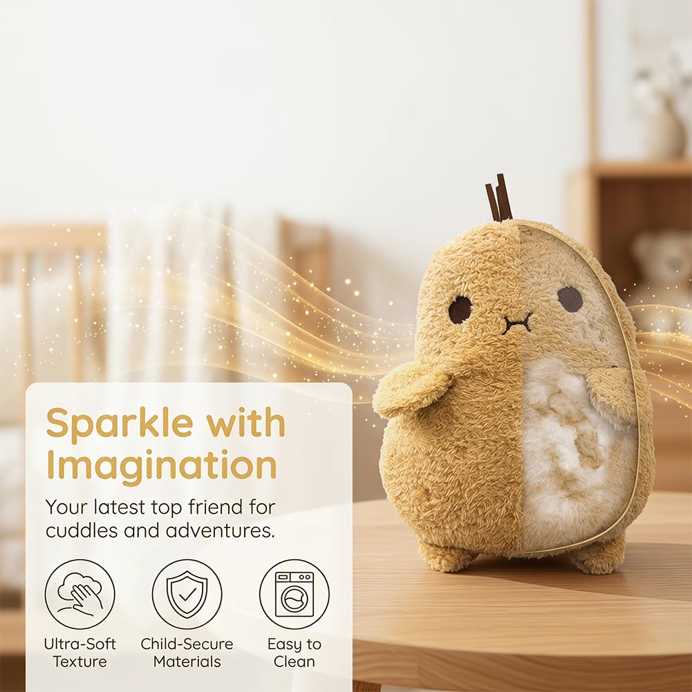 Labauxite 12.9 Inch Cute Potato Plush Toy - Soft Kawaii Stuffed Doll Pillow for Kids Gifts