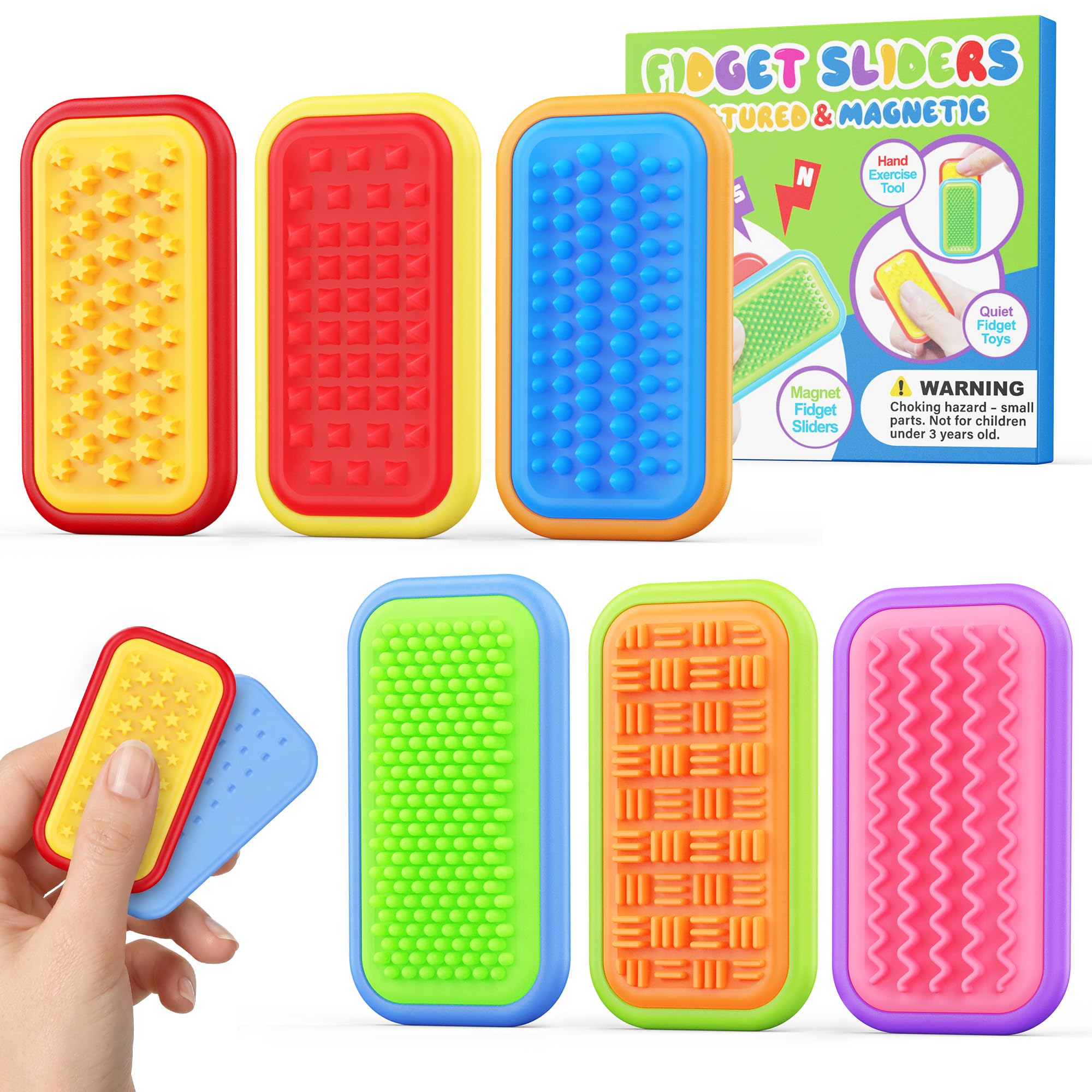 LADFAR Magnetic Sensory Fidget Toy Family Set – Silicone Sliders for Anxiety Relief & Focus