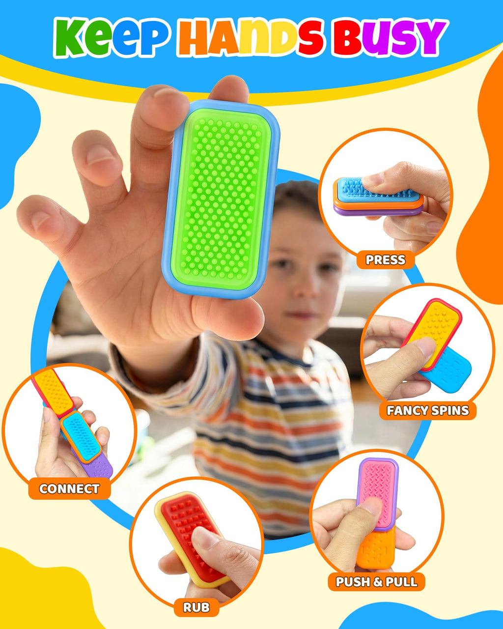LADFAR Magnetic Sensory Fidget Toy Family Set – Silicone Sliders for Anxiety Relief & Focus
