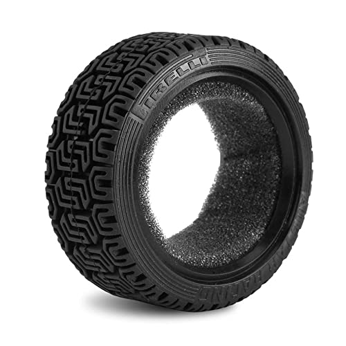 LAFEINA 1/10 Scale RC Car Rally Tires (4) - 68x26mm Rubber Black for Tamiya HSP HPI Kyosho