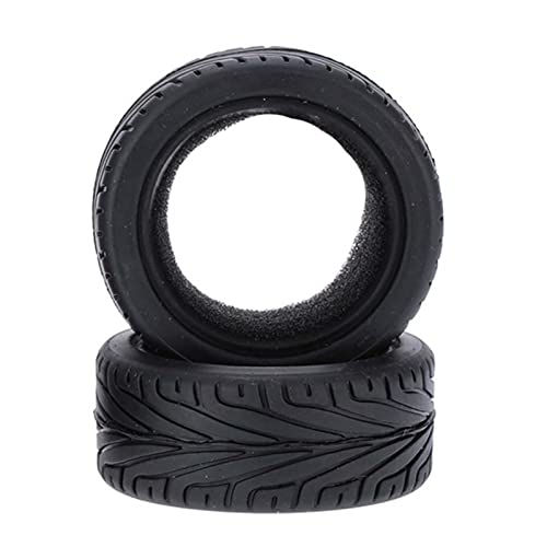 LAFEINA 65mm 1/10 RC On-Road Run-Flat Tires (4-Pack) for HSP, Tamiya, HPI, Kyosho