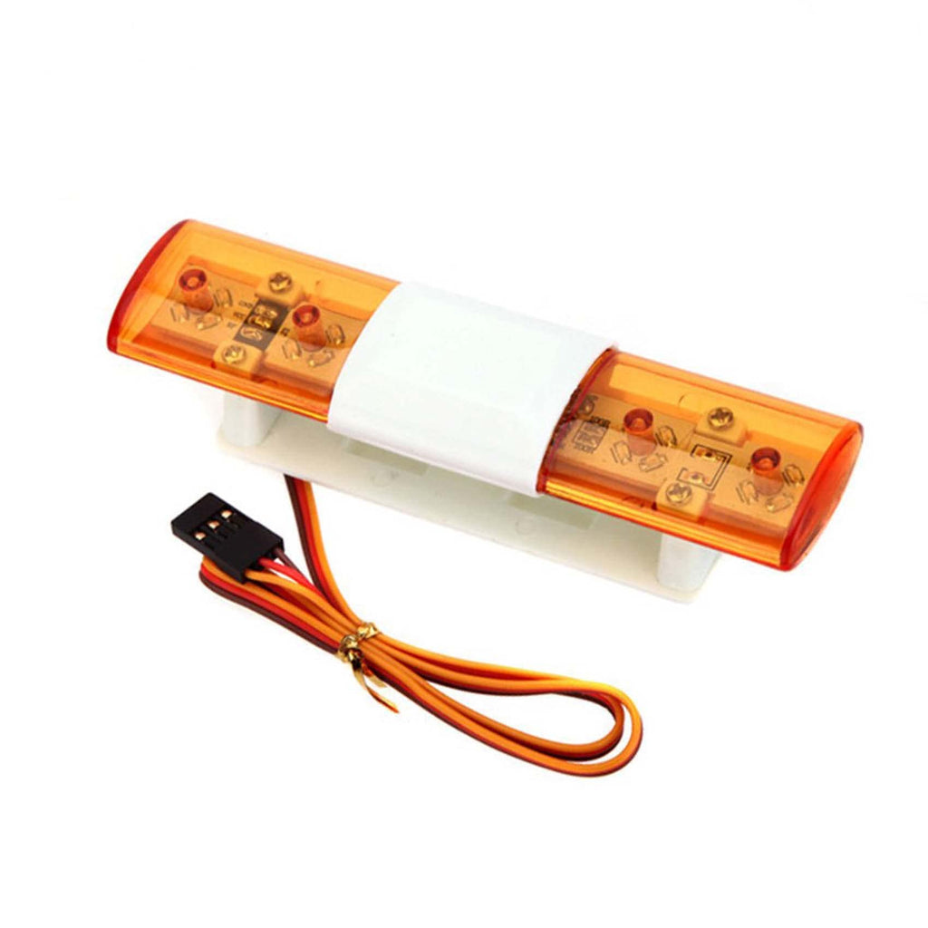 LAFEINA RC LED Police Light Bar – Orange, CH3 Controlled, 4.8-6V for 1/10 1/8 Crawlers & Trucks