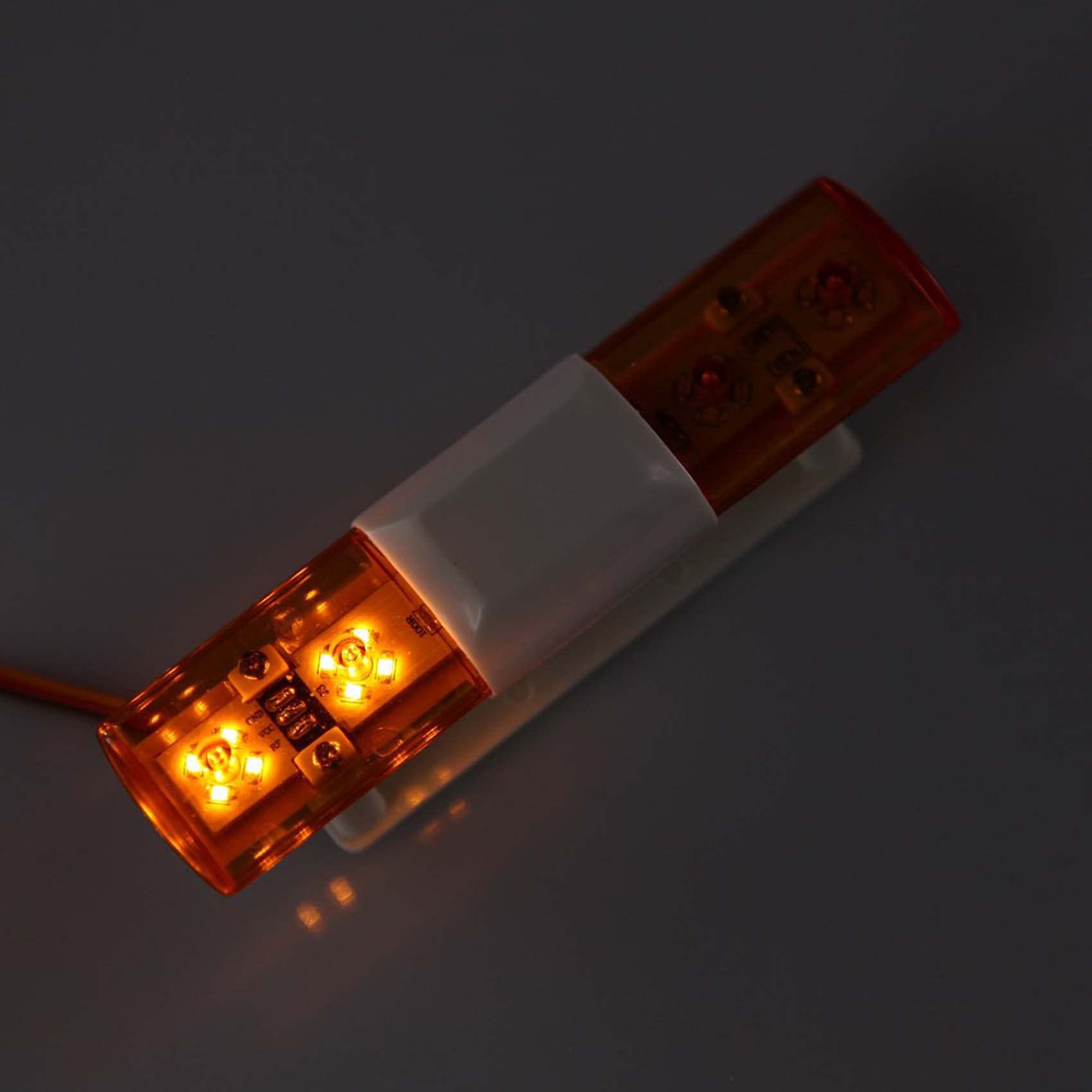 LAFEINA RC LED Police Light Bar – Orange, CH3 Controlled, 4.8-6V for 1/10 1/8 Crawlers & Trucks