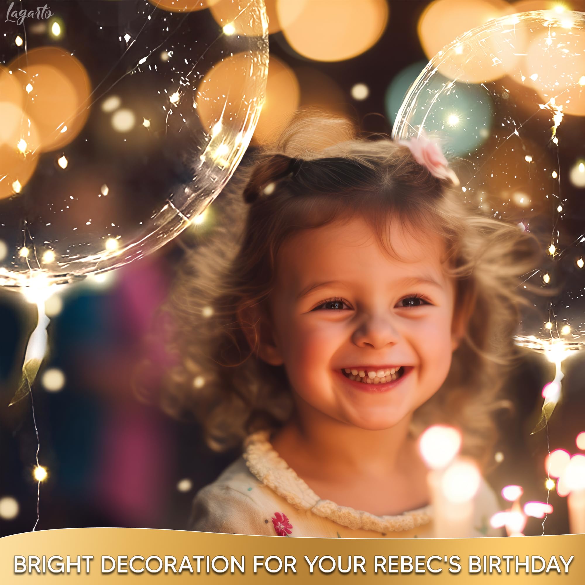 Lagarto 10-Pack Clear LED Balloons: 18-Inch Reusable Glow Balloons with Individual Light Strings for Parties, Weddings, Birthdays (Batteries Required)