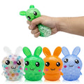 LAHAND 4-Pack Squishy Easter Bunny Stress Balls – Cute Silicone Fidget Toys for Easter Basket Stuffers, Party Favors, and Anxiety Relief