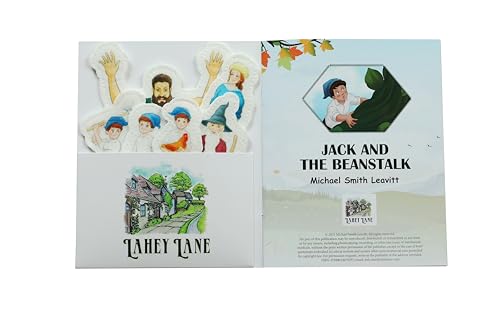 LAHEY LANE Jack and the Beanstalk Interactive Storybook with Finger Puppets – Sturdy Hardcover Fairy Tale for Kids Ages 3-5