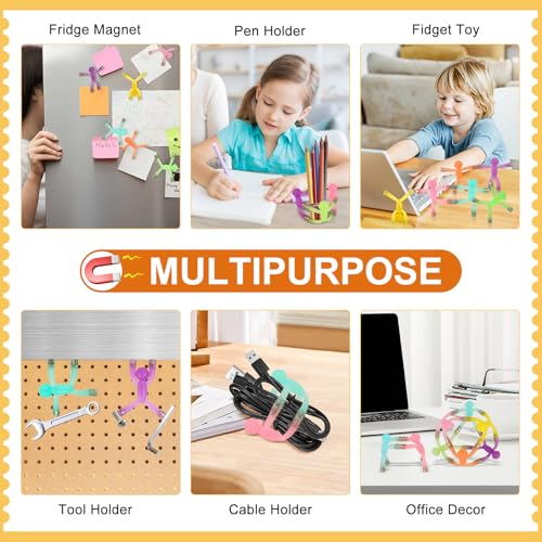 laleay 6-Pack Magnetic People Figures – Desk Decor, Travel Toys & Sensory Magnets