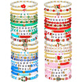 Landical 40-Piece Christmas Heishi Bracelet Set – Colorful Stretch Bracelets for Party Gifts
