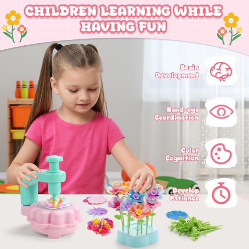 LansinLife DIY Flower Bouquet Kit for Girls – Creative Arts & Crafts Gift for Kids Ages 4-9