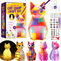 LAOESE Paint Your Own Cat Lamp Kit – Kids Craft Night Light for Ages 6-12