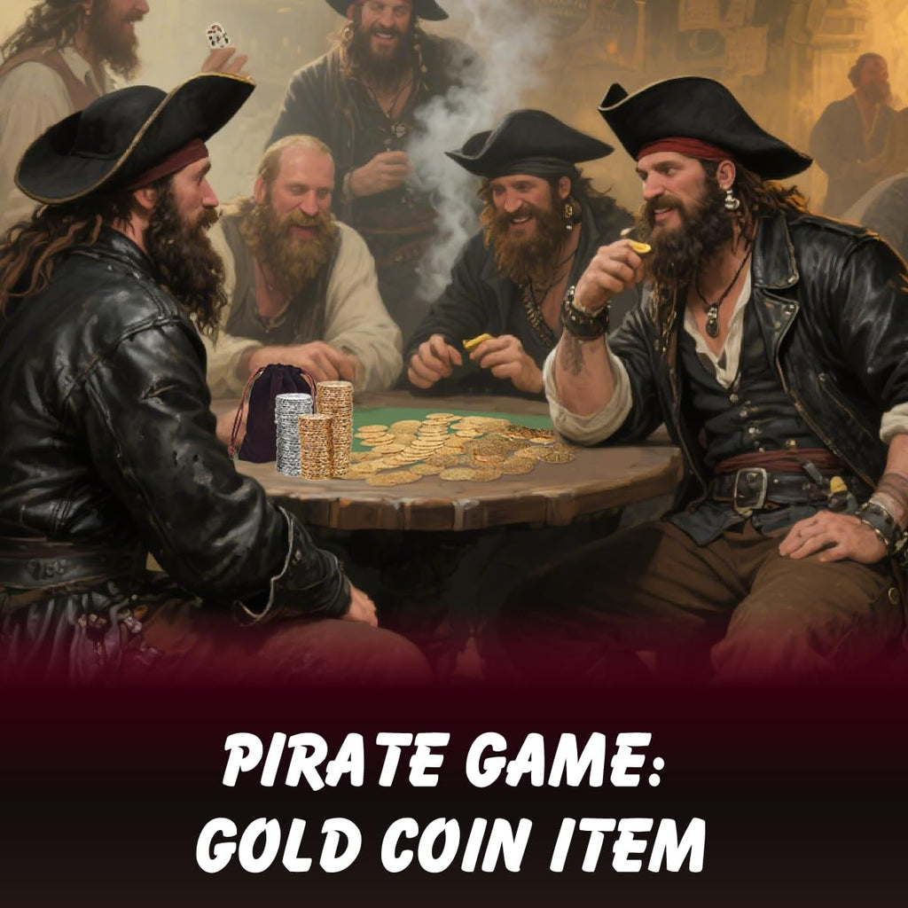 Large Metal Pirate Coins 36-Piece Set – Gold & Silver Spanish Doubloon Replicas for Board Games, Cosplay, and Treasure Chests