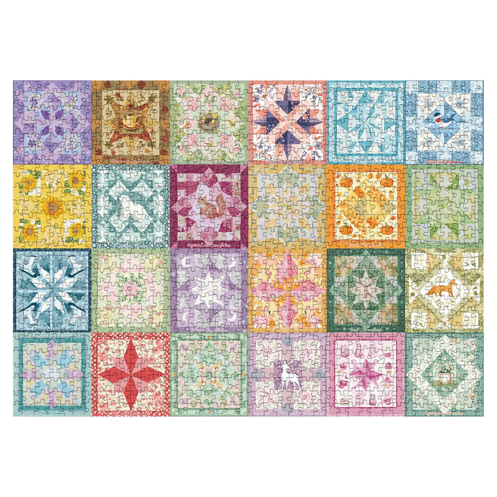 Larkipuzz Colorful Galaxy Collage 1000-Piece Jigsaw Puzzle – Bird, Deer, Squirrel, Pumpkin – Seasons of the Sky Collection