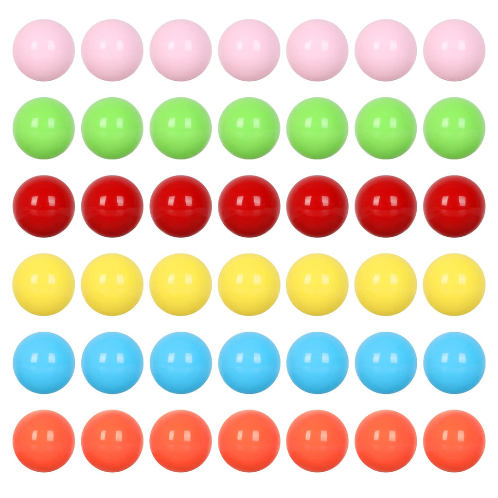 Laviesto 42-Piece Acrylic Marble Set, 23mm (0.91 Inch) Replacement Balls for Chinese Checkers, Aggravation, Wahoo, and Board Games, 6 Colors in Plastic Box