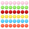 Laviesto 42-Piece Acrylic Marble Set, 23mm (0.91 Inch) Replacement Balls for Chinese Checkers, Aggravation, Wahoo, and Board Games, 6 Colors in Plastic Box