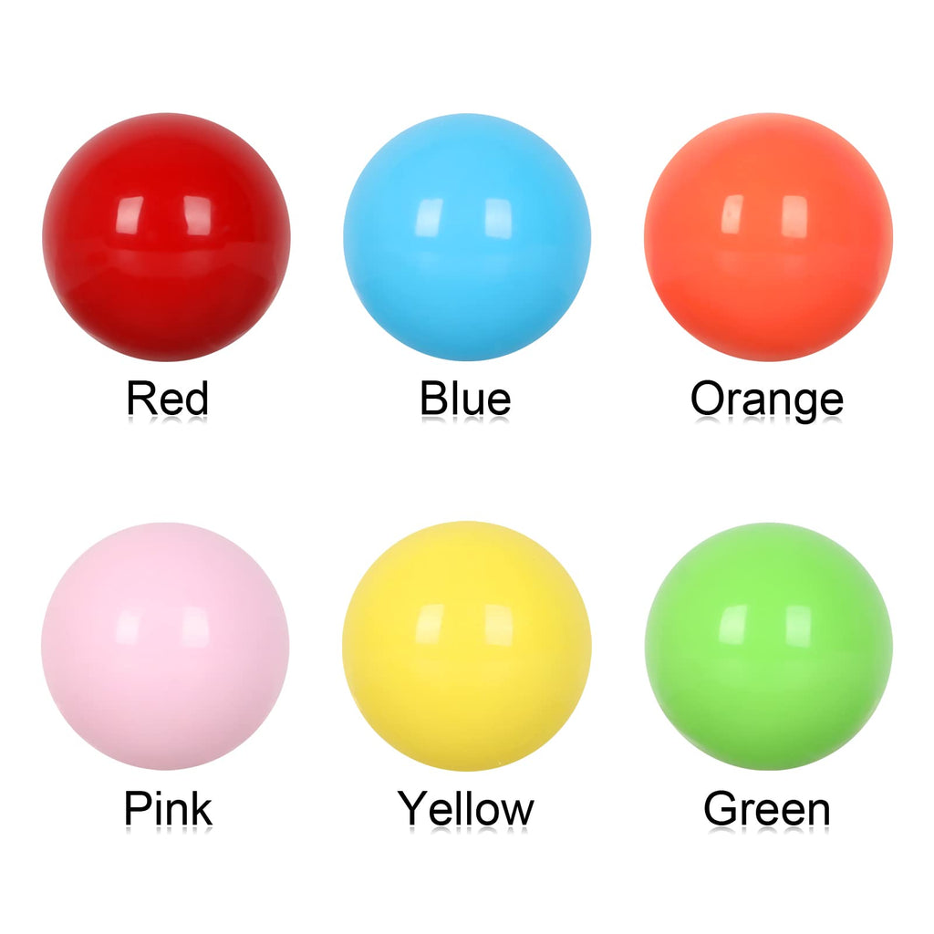 Laviesto 42-Piece Acrylic Marble Set, 23mm (0.91 Inch) Replacement Balls for Chinese Checkers, Aggravation, Wahoo, and Board Games, 6 Colors in Plastic Box