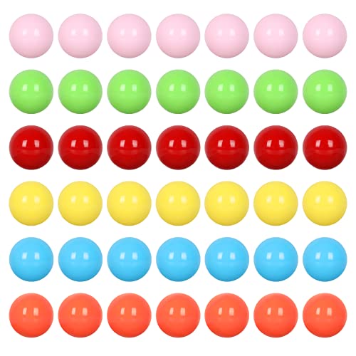 Laviesto 42-Piece Acrylic Marble Set, 23mm (0.91 Inch) Replacement Balls for Chinese Checkers, Aggravation, Wahoo, and Board Games, 6 Colors in Plastic Box