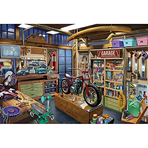 Lavievert 1000-Piece Jigsaw Puzzle – Garage Theme for Adults & Families