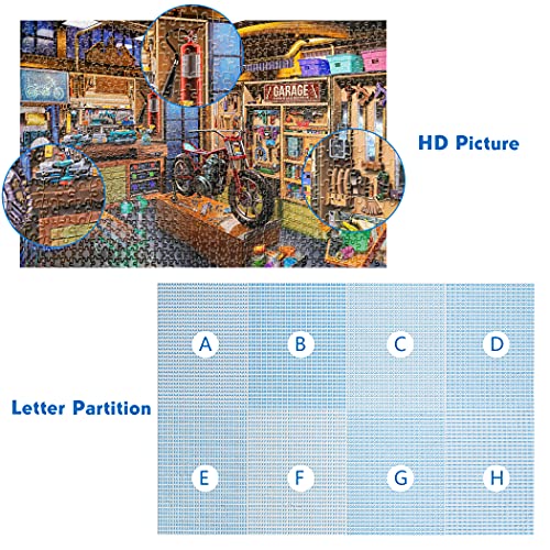 Lavievert 1000-Piece Jigsaw Puzzle – Garage Theme for Adults & Families