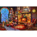 Lavievert 1000 Piece Wooden Jigsaw Puzzle - Christmas Fireplace Scene, 29.5x19.7 Inches