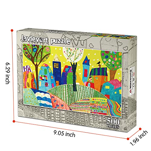 Lavievert 500-Piece Jigsaw Puzzle for Adults – Drawing Fun Design