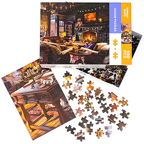 Lavievert 500 Piece Jigsaw Puzzle for Adults – Unique Cut with Alphabet Back Zones