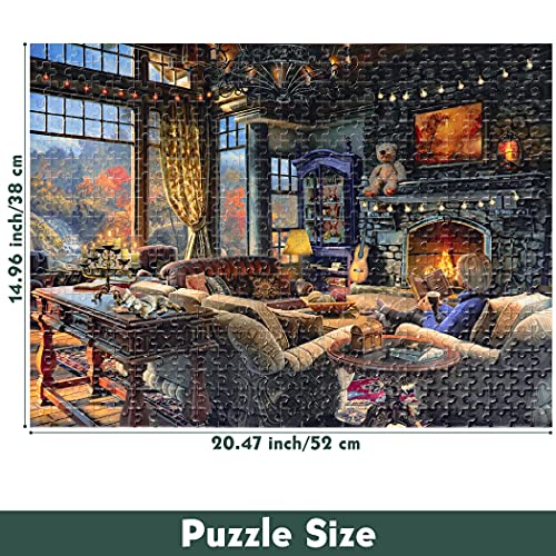 Lavievert 500 Piece Jigsaw Puzzle for Adults – Unique Cut with Alphabet Back Zones