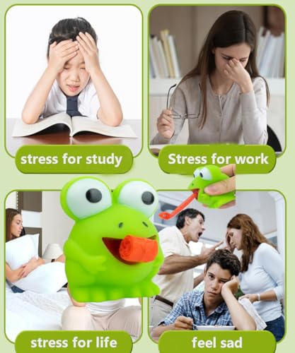LBKKC Stress Dinosaur Toys 3-Pack: Squeeze, Tongue Sticks Out, Makes Sound - Fun Gag Gift for Kids and Adults