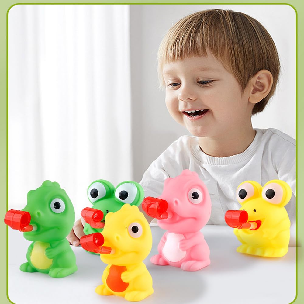LBKKC Stress Dinosaur Toys 3-Pack: Squeeze, Tongue Sticks Out, Makes Sound - Fun Gag Gift for Kids and Adults