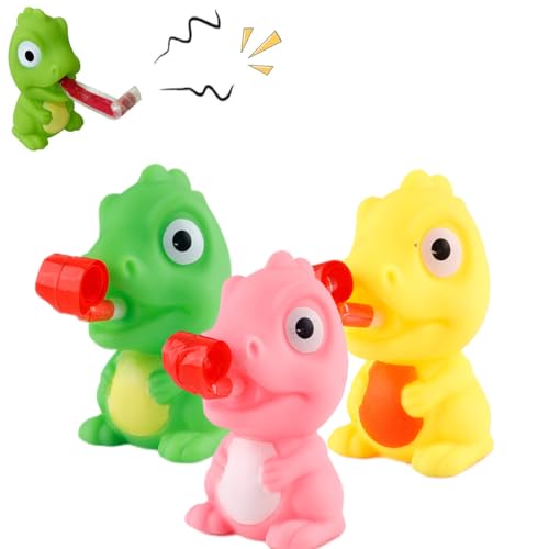 LBKKC Stress Dinosaur Toys 3-Pack: Squeeze, Tongue Sticks Out, Makes Sound - Fun Gag Gift for Kids and Adults
