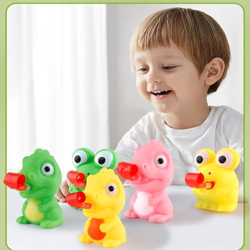 LBKKC Stress Dinosaur Toys 3-Pack: Squeeze, Tongue Sticks Out, Makes Sound - Fun Gag Gift for Kids and Adults