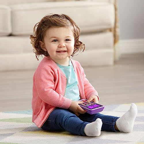 LeapFrog Chat and Count Emoji Phone - Purple Pretend Smartphone for Toddlers