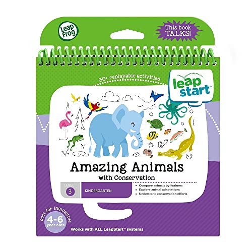 LeapFrog LeapStart Kindergarten Activity Book: Amazing Animals and Conservation – Interactive Life Science & Conservation Skills