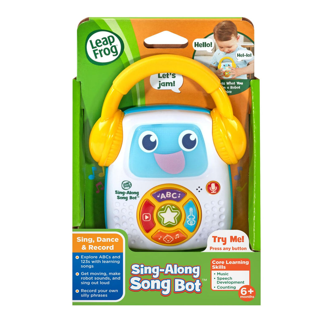 LeapFrog Sing-Along Song Bot – Interactive Robot Toy with Music, Lights, and Voice Recording for Ages 6+ Months