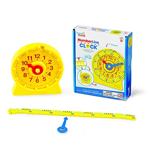 Learning Resources 24-Hour Number Line Clock – Single Student Set for Kids Learning to Tell Time